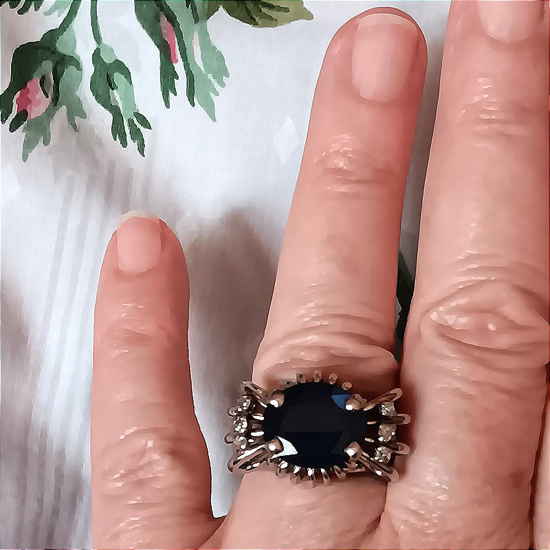 Important Modernist Gold Sapphire And Diamond Ring From The Art Deco Period, 1930-1940 -photo-7