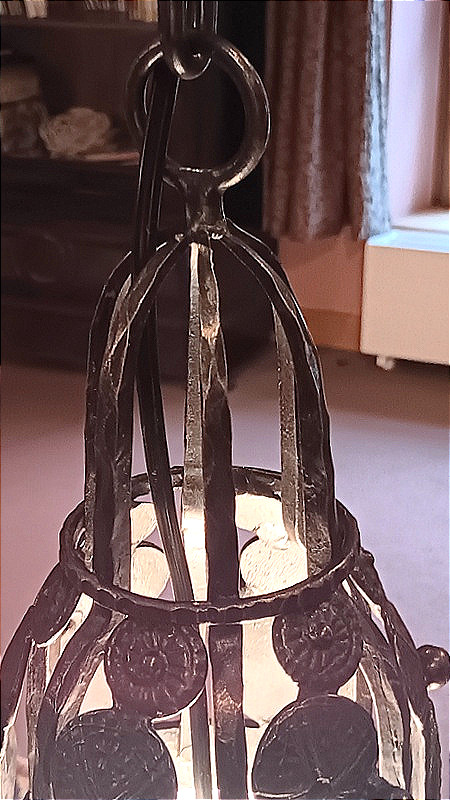 Ceiling Lamp Suspension Boule Chandelier Marcel Vasseur / Degué Art Deco 1925 - 1930 -photo-2