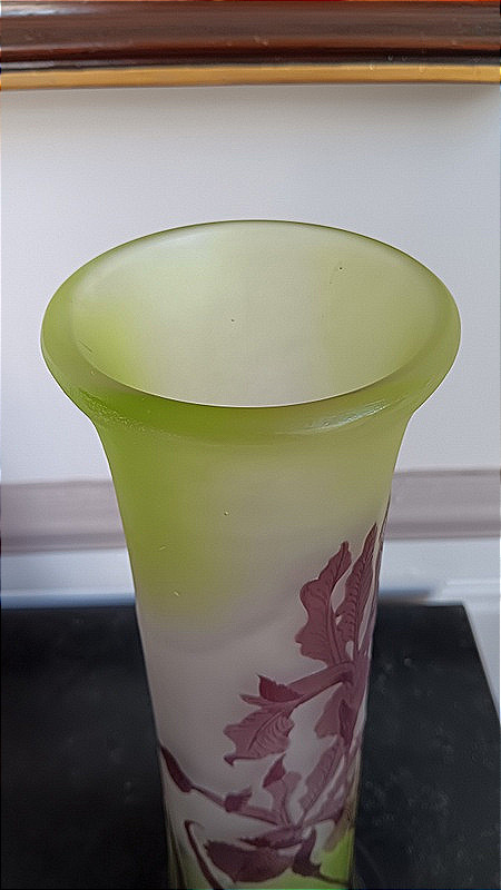 Emile Gallé Vase With Irises, Art Nouveau, 47.5 Cm-photo-3