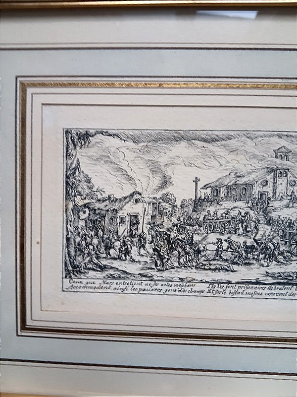 Based On Jacques Callot, 2 Etchings From The Series "the Great Miseries Of War"-photo-1
