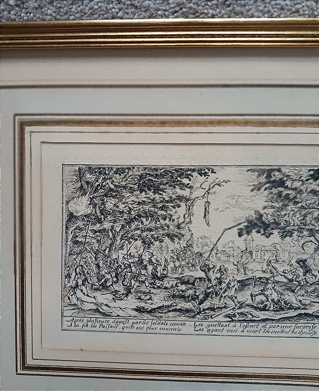 Based On Jacques Callot, 2 Etchings From The Series "the Great Miseries Of War"-photo-2