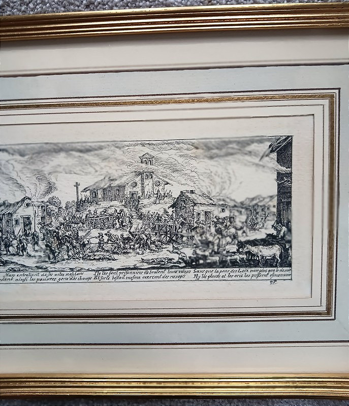 Based On Jacques Callot, 2 Etchings From The Series "the Great Miseries Of War"-photo-3