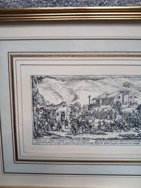 Based On Jacques Callot, 2 Etchings From The Series "the Great Miseries Of War"-photo-4