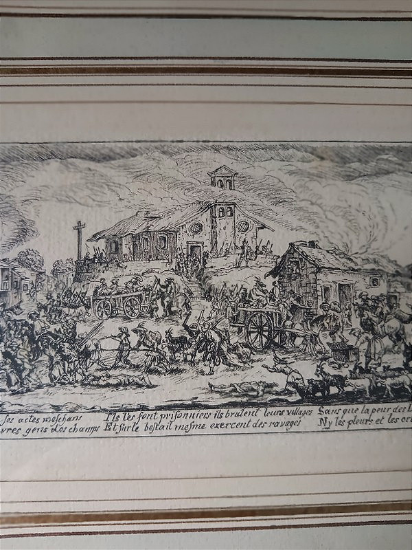 Based On Jacques Callot, 2 Etchings From The Series "the Great Miseries Of War"-photo-6