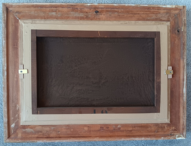 Eugène GALIEN-LALOUE (Galien Laloue 1854-1941) Huile sur toile hameau bord de rivière Barbizon-photo-4