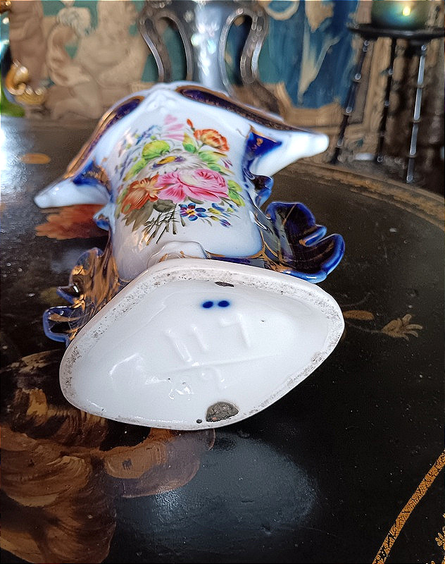 Porcelain Vase From Valentine Or Paris, Decorated With A Bouquet Of Flowers, 19th Century-photo-5