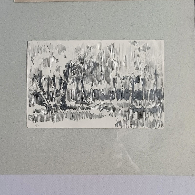 Jean Cluseau-lanauve (1914-1997) Collection Of Original Drawings Framed Under Glass-photo-2