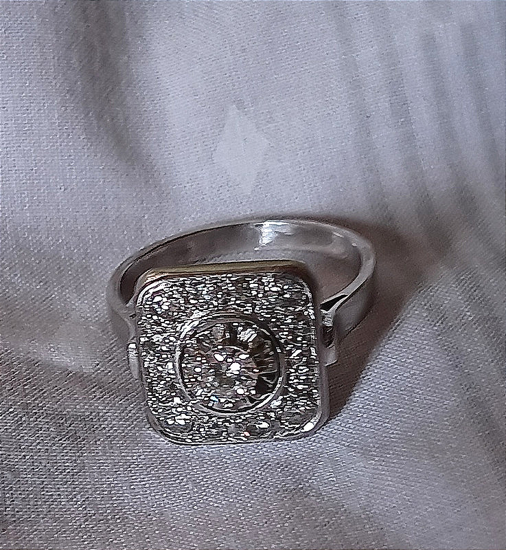 Art Deco Diamond Ring, 1930-photo-3