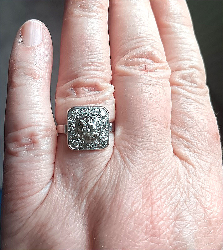 Art Deco Diamond Ring, 1930-photo-7