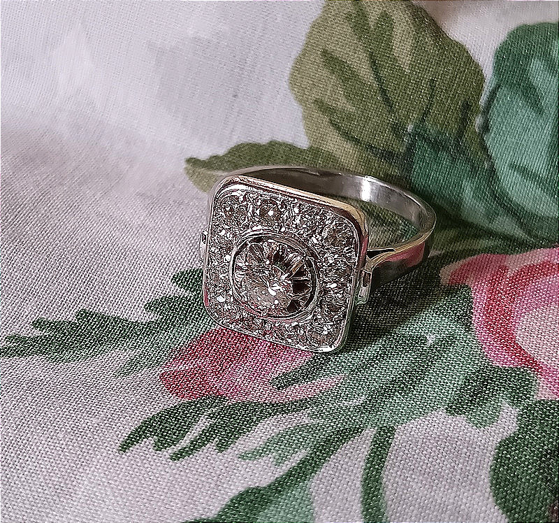 Art Deco Diamond Ring, 1930-photo-3