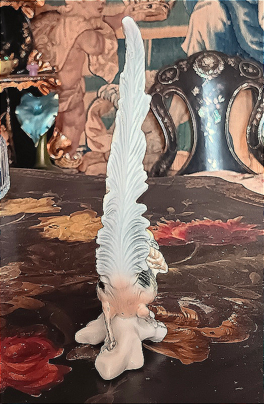 Karl Ens oiseau faisan doré en porcelaine de Saxe années 1930 Art déco-photo-3