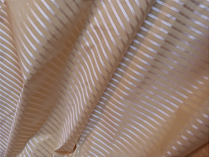 Beautiful Length Of Canary Yellow Striped Satin Silk For Draperies Or Upholstery, 6.50 Meters-photo-3