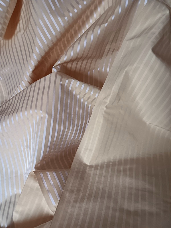 Beautiful Length Of Canary Yellow Striped Satin Silk For Draperies Or Upholstery, 6.50 Meters-photo-7