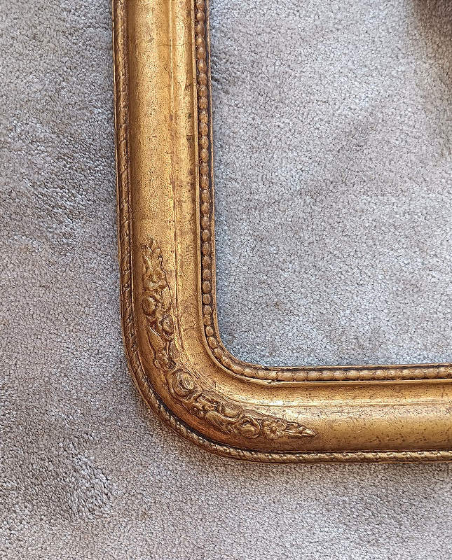 Pair Of Giltwood Frames, Size 8f, For Paintings, 46 Cm X 38 Cm, 19th Century -photo-3