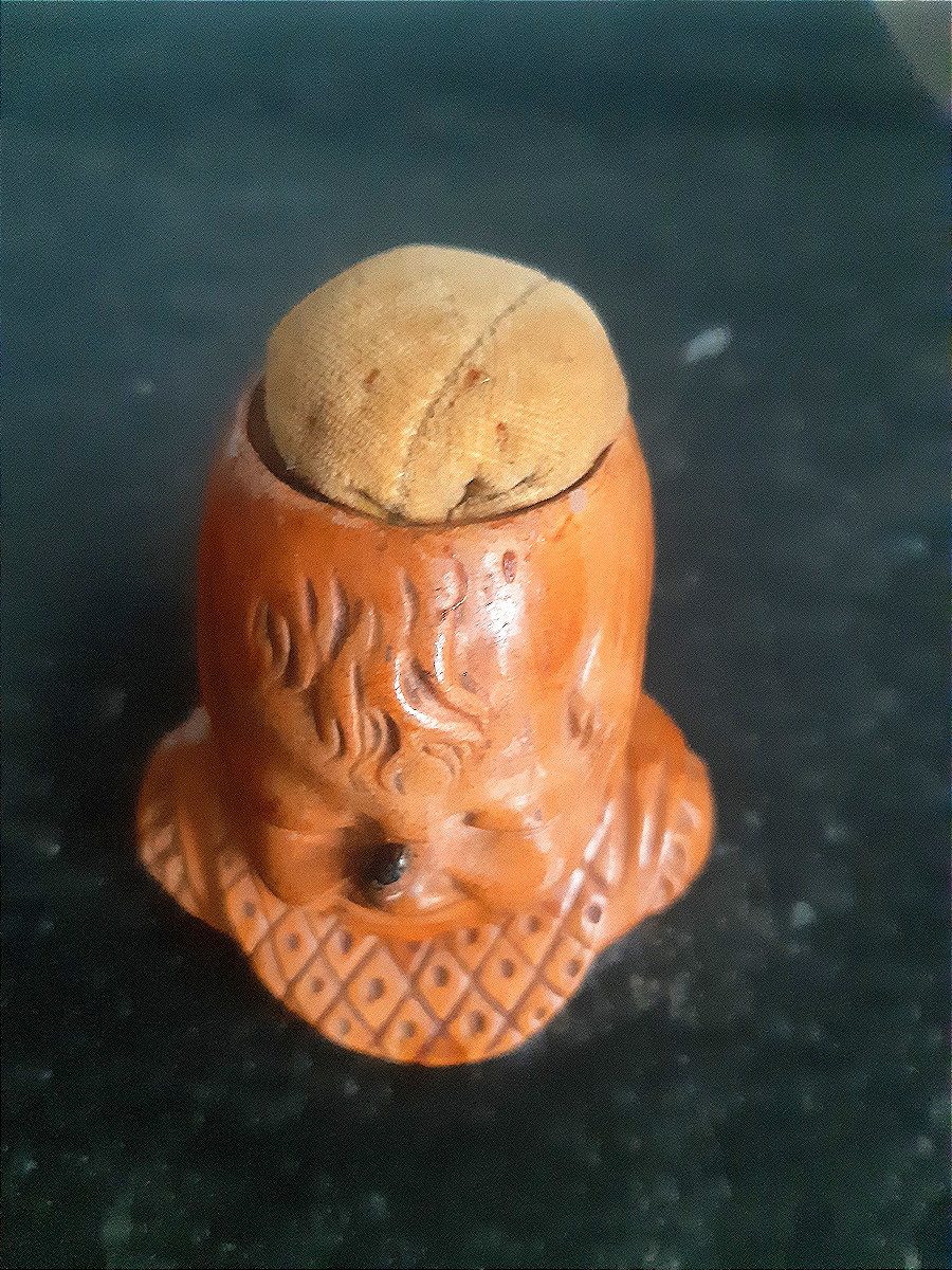 Georges Dreyfus Terracotta Baby Child Pincushion For Sewing   -photo-3