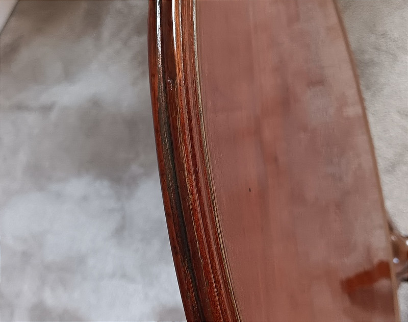 Petit guéridon table volante table d'appoint en acajou massif-photo-4