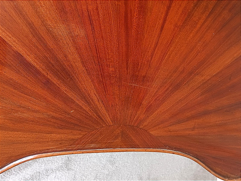 Kidney Table, Flying Table In Mahogany Marquetry-photo-7