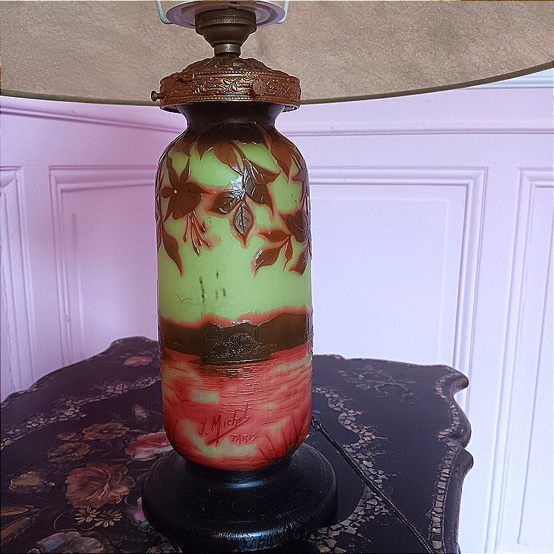 Lampe J. Michel Paris proche de Vez Art nouveau Art déco-photo-2