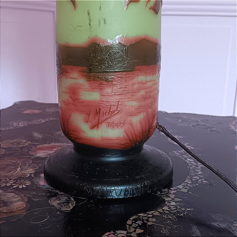 Lampe J. Michel Paris proche de Vez Art nouveau Art déco-photo-3