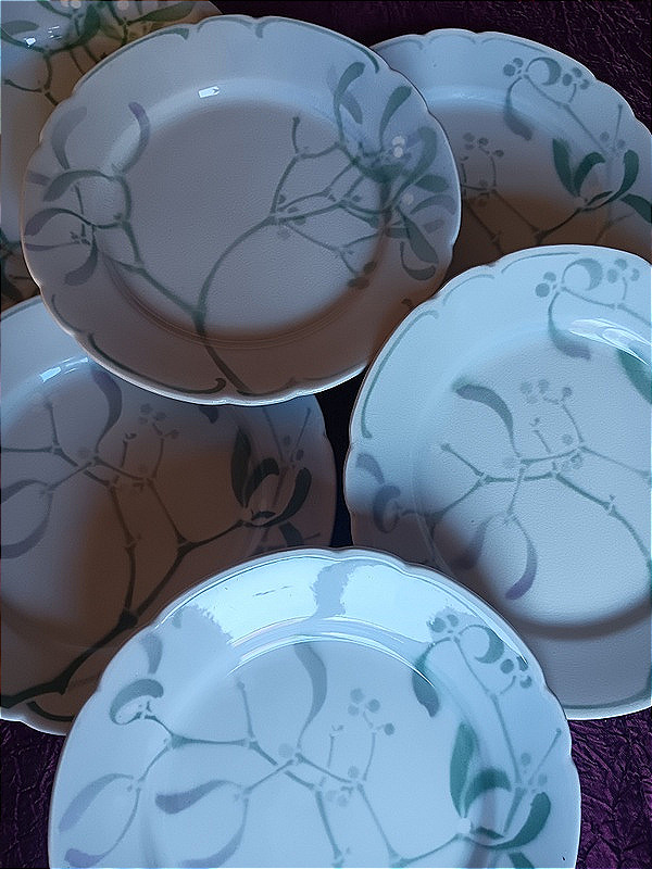 Edmond Lachenal And Keller Et Guérin Service Gui 6 Dinner Plates 22 Cm (4)-photo-4