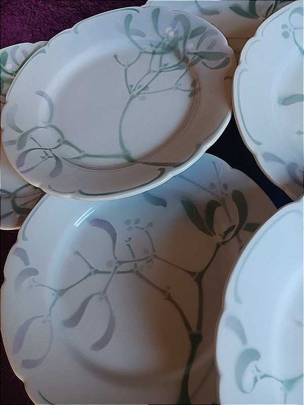 Edmond Lachenal And Keller Et Guérin Service Gui 6 Dinner Plates 22 Cm (4)-photo-2