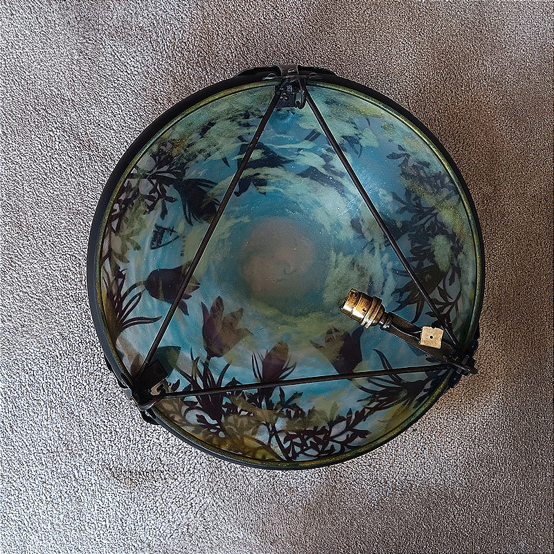Daum Nancy et Louis Majorelle Rare vasque Suspension Lustre plafonnier Art nouveau  -photo-1