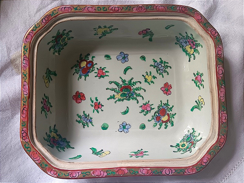 Plat couvert en porcelaine de Chine Canton 乾隆年製-photo-2
