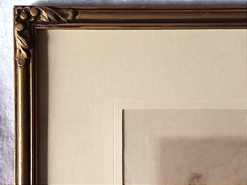 Cadre sous verre gravure peintre dans son atelier Alphonse Lalauze-photo-4