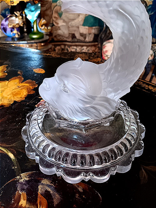 Baccarat Coupe vase centre de table Présentoir serviteur Art nouveau Cristal Doublé Rouge -photo-6