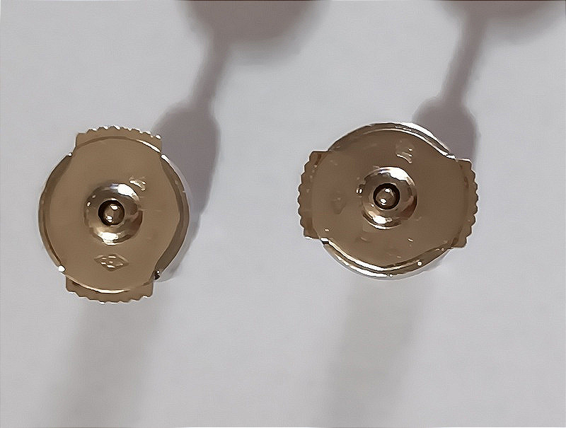 18k White Gold Diamond Stud Earrings-photo-1