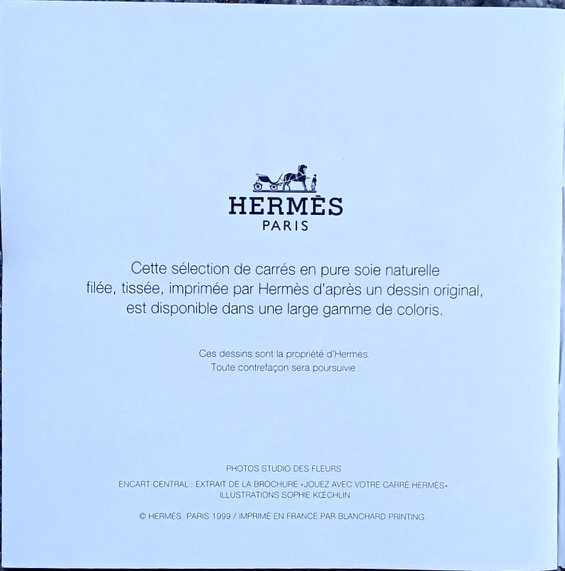 Ensemble de carnets publicitaires cartonnés de carrés Hermès-photo-3