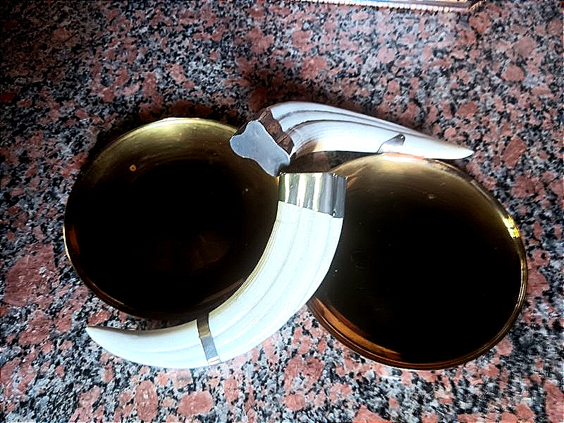  Vide poche coupe Double 29, 7 cm Art déco avec 2 Défenses dents De Phacochère