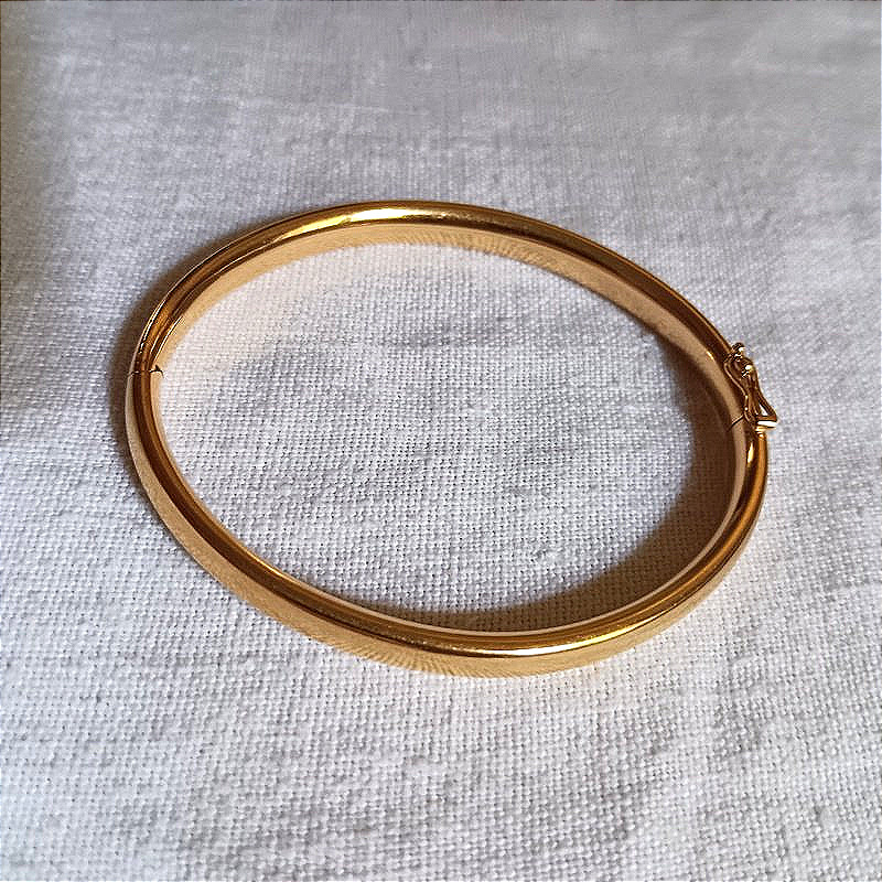 Bracelet jonc or 18 carats 13, 50 g-photo-2