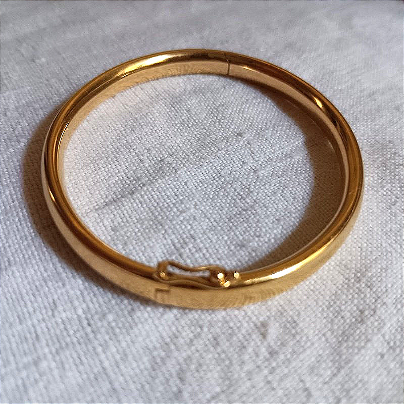 Bracelet jonc or 18 carats 13, 50 g-photo-3