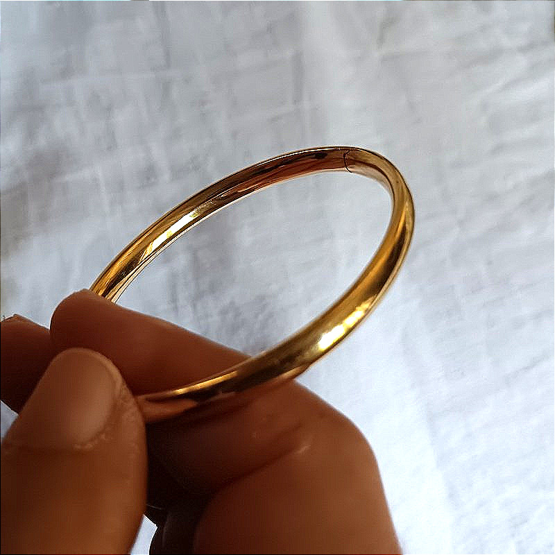 Bracelet jonc or 18 carats 13, 50 g-photo-2