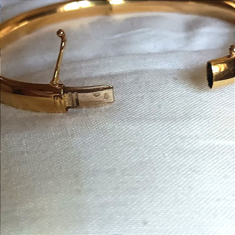 Bracelet jonc or 18 carats 13, 50 g-photo-3