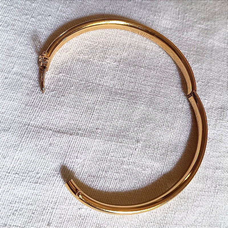 Bracelet jonc or 18 carats 13, 50 g-photo-6