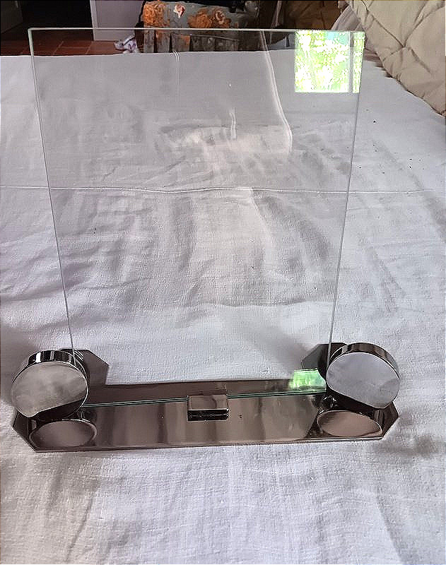 Modernist Art Deco Photo Frame In Chrome-plated Bronze, Circa 1930 (1)-photo-3