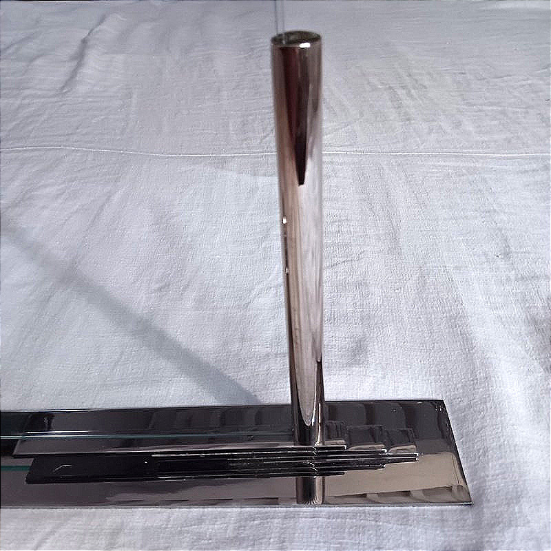 Cadre double porte photo Moderniste Art déco en bronze chromé vers 1930 (2)-photo-1
