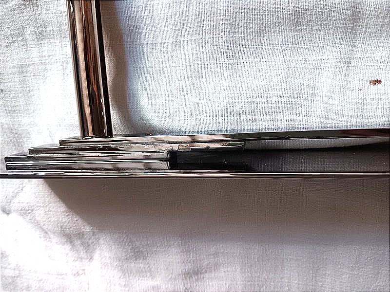 Cadre double porte photo Moderniste Art déco en bronze chromé vers 1930 (2)-photo-6