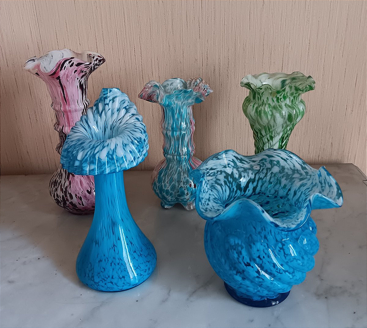 Bel ensemble de vases de Clichy production Legras (2)-photo-2