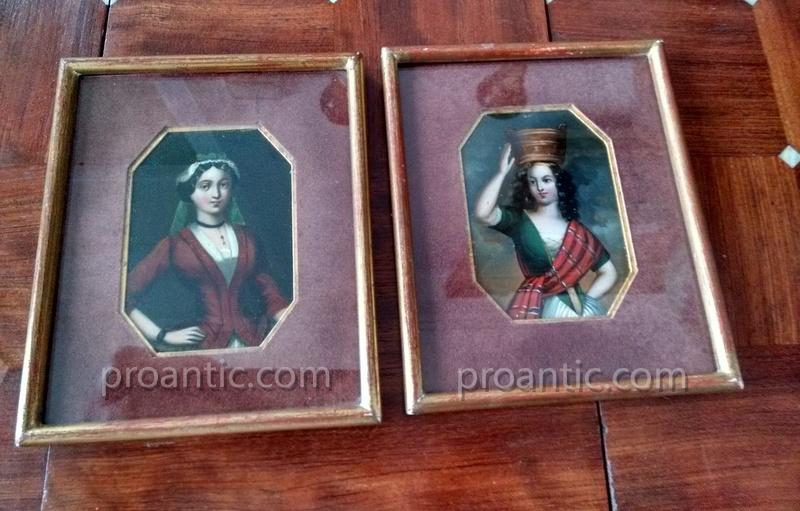 Portrait Of Young Women Miniature Italy XIXth Century-photo-1