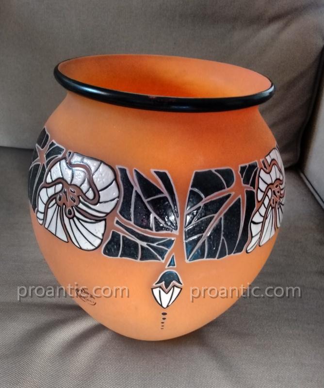 André Delatte (1887-1953) Vase d'époque Art Déco Vers 1925-photo-2