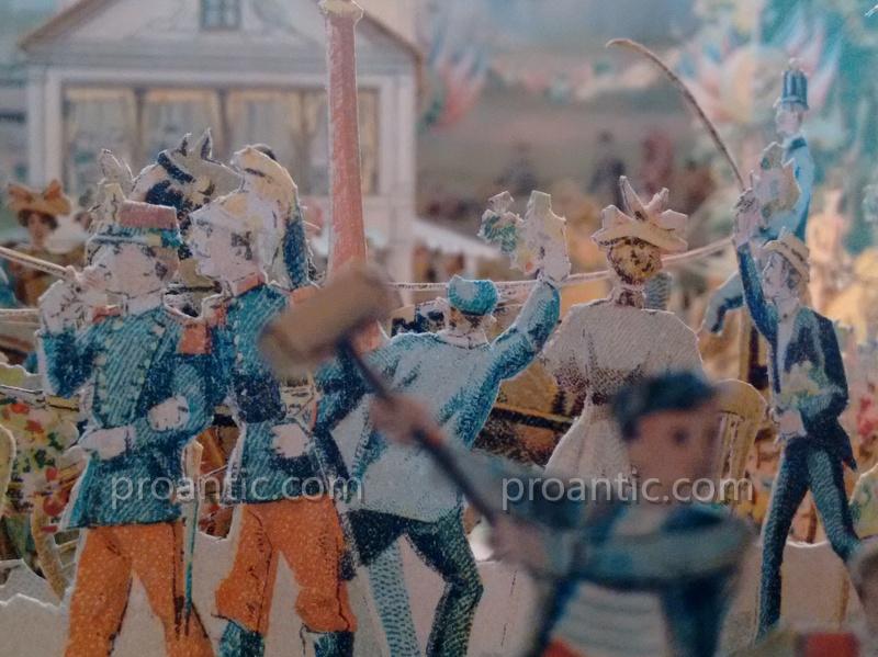 Rare diorama représentant la fête foraine du Parc de Saint-Cloud vers 1880-photo-2