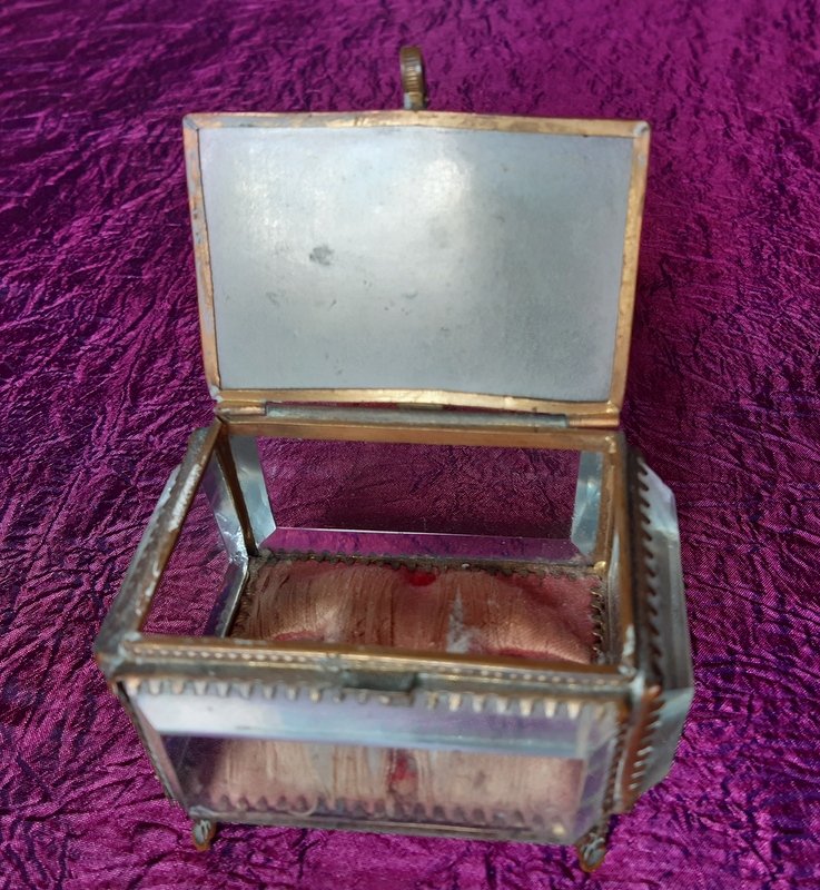 Boite coffret à Bijoux En Fixé Sous Verre Hôtel De Ville De Paris XIXème Siècle -photo-3