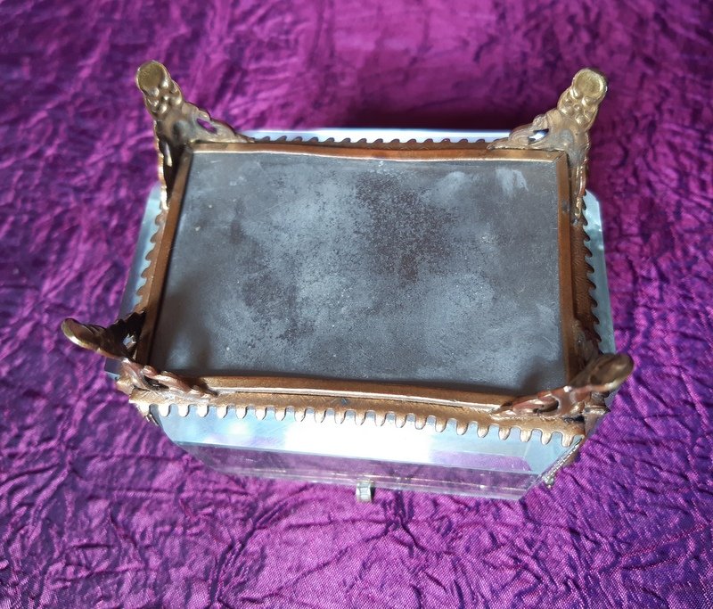 Boite coffret à Bijoux En Fixé Sous Verre Hôtel De Ville De Paris XIXème Siècle -photo-2