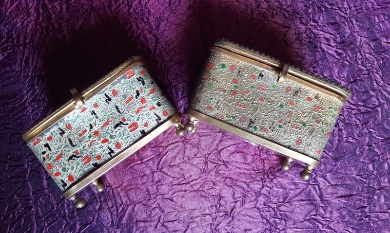 Two Boxes Box Jewelry Box Fixed Under Glass Le Palais Trocadéro Souvenir From Paris-photo-3