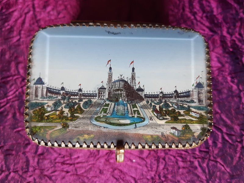 Two Boxes Box Jewelry Box Fixed Under Glass Le Palais Trocadéro Souvenir From Paris-photo-1