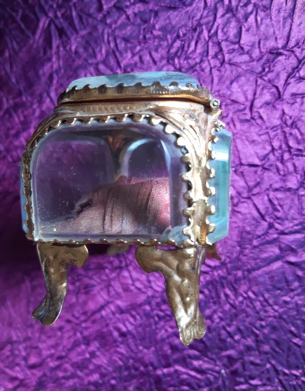 Box Jewelery Box Fixed Under Glass Le Palais Du Trocadéro Souvenir From Paris 1878 XIX-photo-1