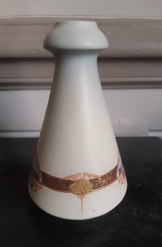 Vase En Céramique émaillée Bacs Barol Cannes Golfe-juan à Décor De Paysages Maritimes Art Nouveau 1900-photo-3